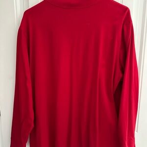 Lands End Red Mock Turtleneck